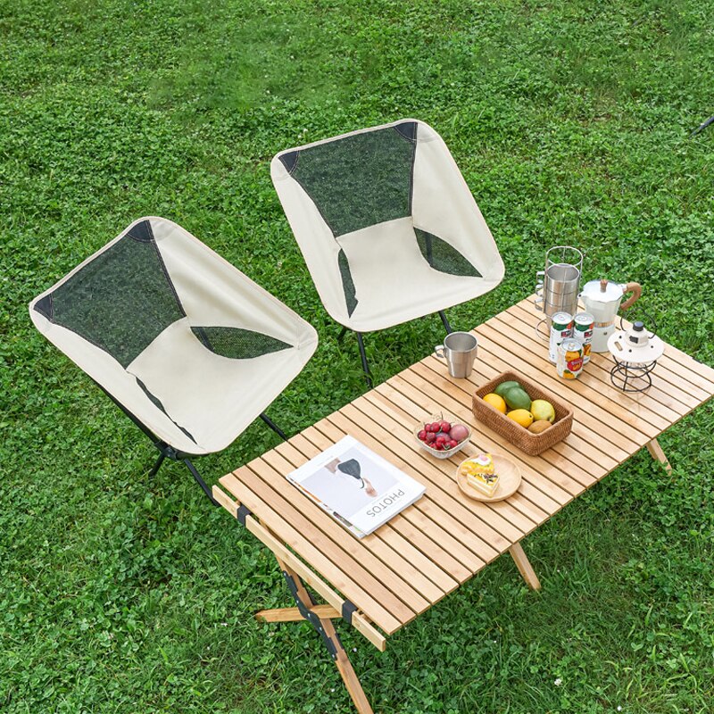 Chaise de camping demi-lune pliable