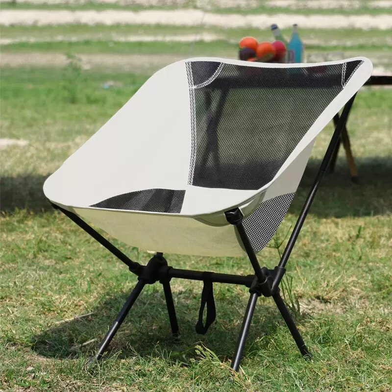 Chaise de camping demi-lune pliable